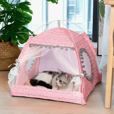 niche pour chat coquette et rose