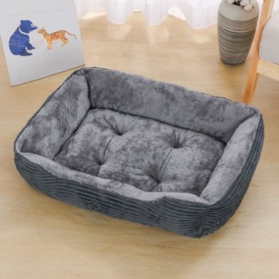 Panier chat confortable douillet gris