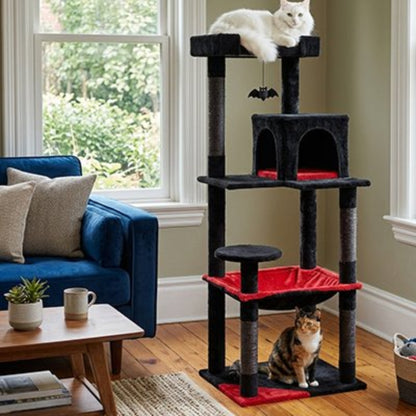 Arbre à Chat de salon avec deux chats