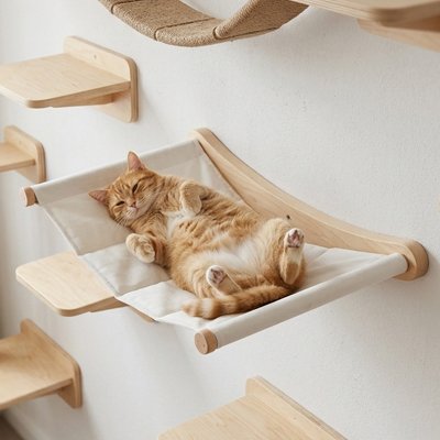 Arbre a Chat mural style hamac