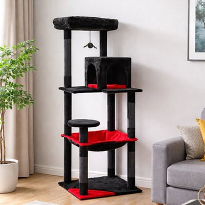 Arbre à Chat noir rouge