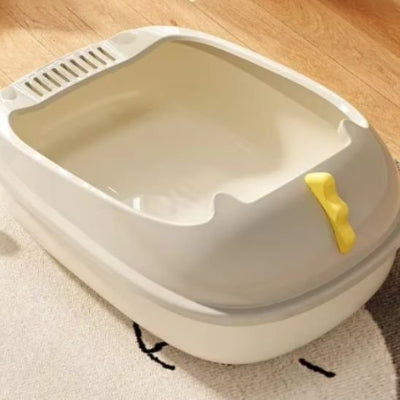 Bac à litière chat blanc vide