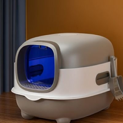 Bac à litière chat avec lumière