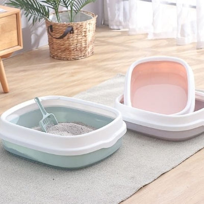 Bac à litière chat trois couleurs