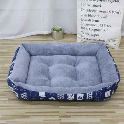 coussin chat bleu gris