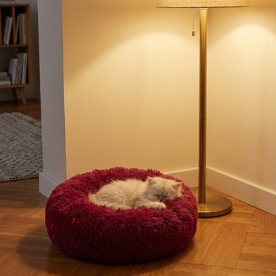 Coussin Chat rouge moelleux