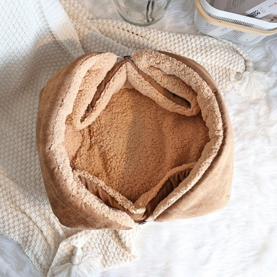 coussin pour chat beige