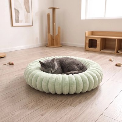 Coussin pour Chat moelleux vert