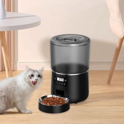 distributeur automatique croquettes chat base noir