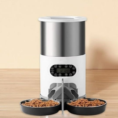 distributeur automatique croquettes chat deux plat noir