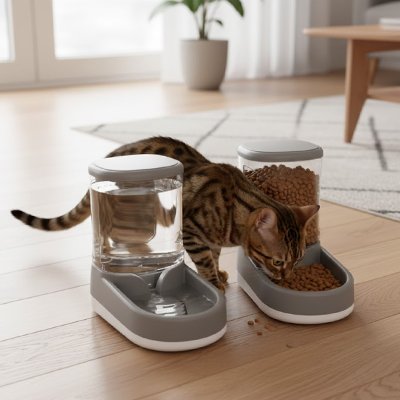 Distributeur de croquettes pour Chat duo