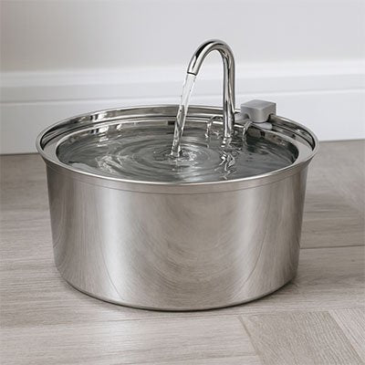 Fontaine a eau pour chat acier inoxydable facile a nettoyer