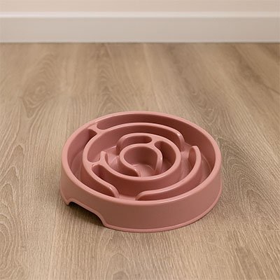 Gamelle anti glouton chat Rose macaron