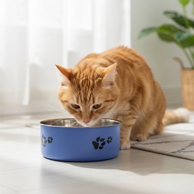 Gamelle Chat bleu profond