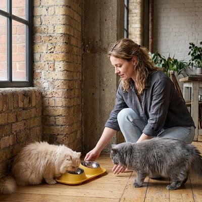 Gamelle Chat jaune