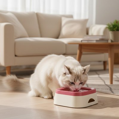 Gamelle Chat rose