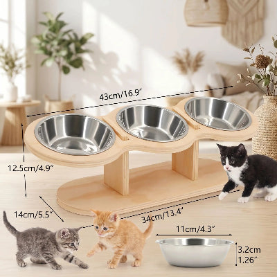 gamelle chat surélevée mesures 