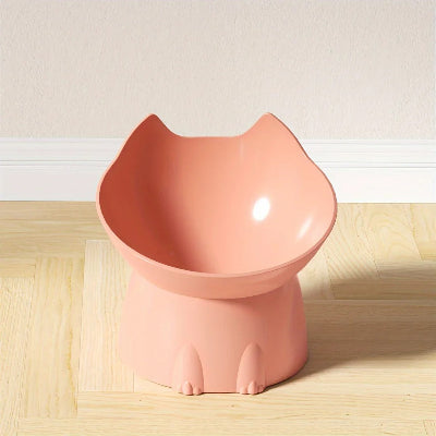 gamelle chat surélevée rose