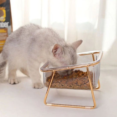 gamelle chat surélevée transparente ergonomique smple