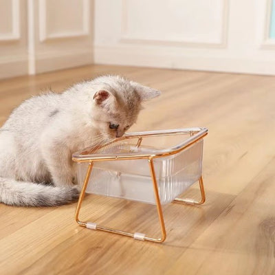 Gamelle chat surélevée transparente