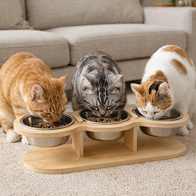 Gamelle Chat surélevée trois chat