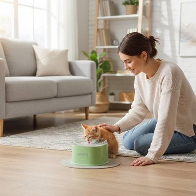 Gamelle Chat vert