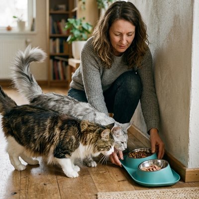Gamelle Chat verte