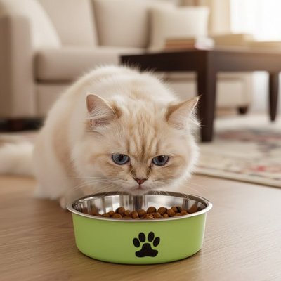 Gamelle chat verte