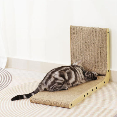 griffoir chat beige avec chat rayer