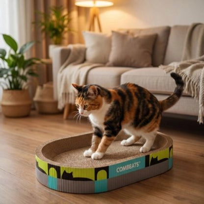 Griffoir Chat dans un salon chat écaille de tortue