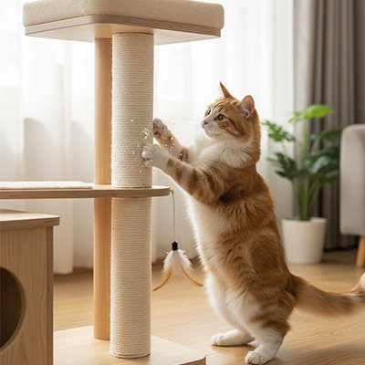 Griffoir Chat en  bois