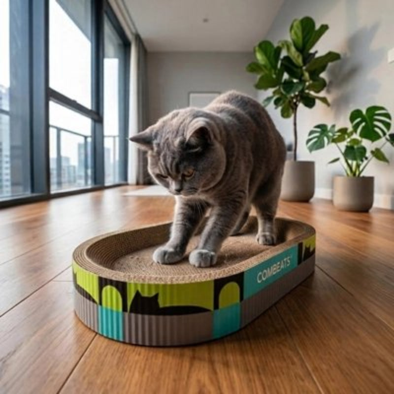 Griffoir Chat salle de séjour chat gris