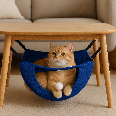 hamac chat-suspendu bleu 