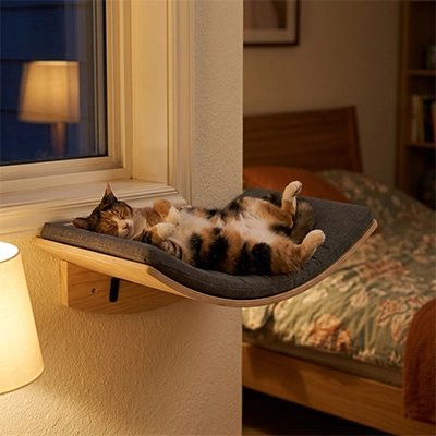 Hamac pour Chat endormi chambre à coucher