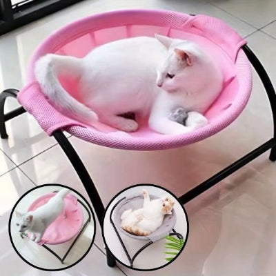 hamac pour chat rose robuste chat blanc