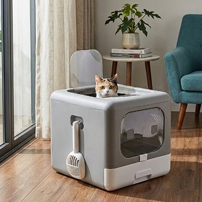 Maison de toilette pour Chat avec pelle acrocher