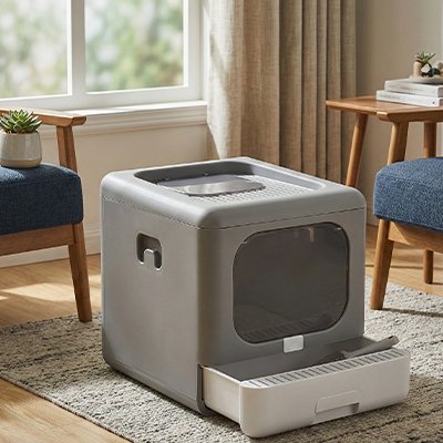 Maison de toilette pour Chat avec pelle