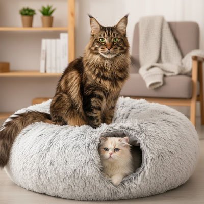 Niche pour chat chat main coon 