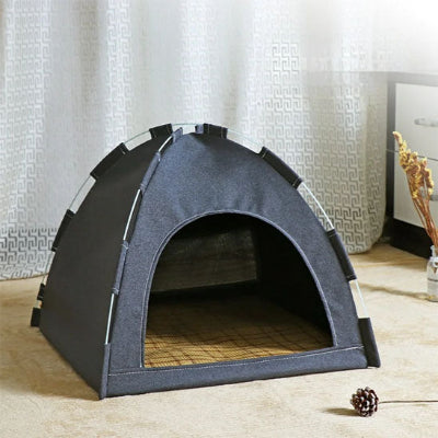 niche pour chat bleu marine