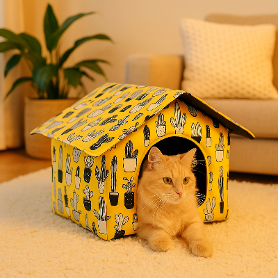 niche pour chat coquette et chaleureuse