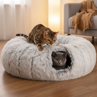 Niche pour chat deux chats