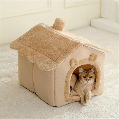 niche pour chat intérieur beige