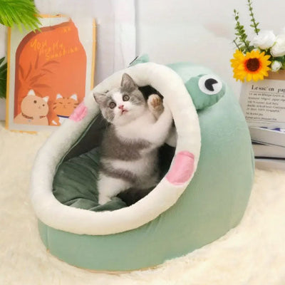 niche pour chat ovale verte