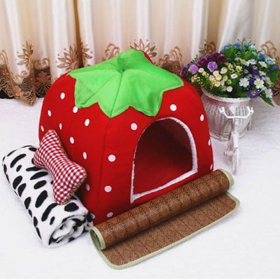 niche pour chat rouge et vert