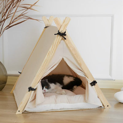 niche pour chat tipi élégant
