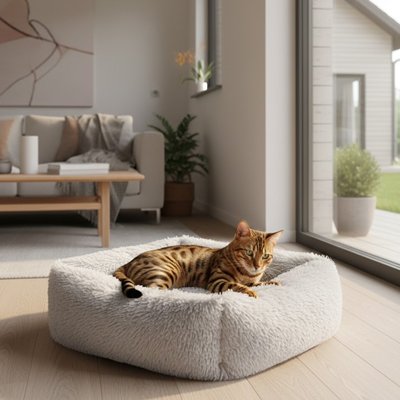 Panier chat avec chat bingal