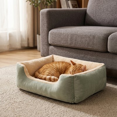 Panier chat avec chat jaune
