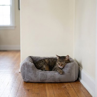 Panier chat gris