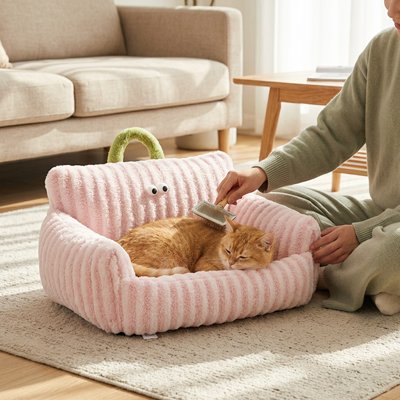Panier Chat rose