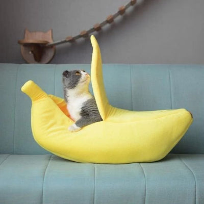 Panier pour chat banane